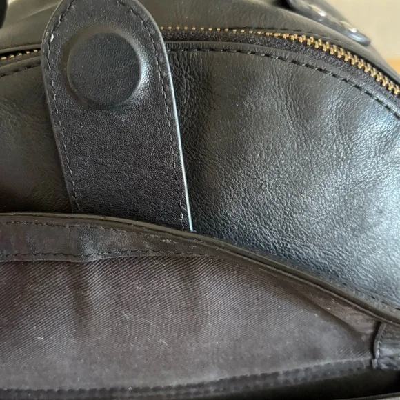 Frye Mini Olivia Black Leather Backpack - Picture 9 of 16